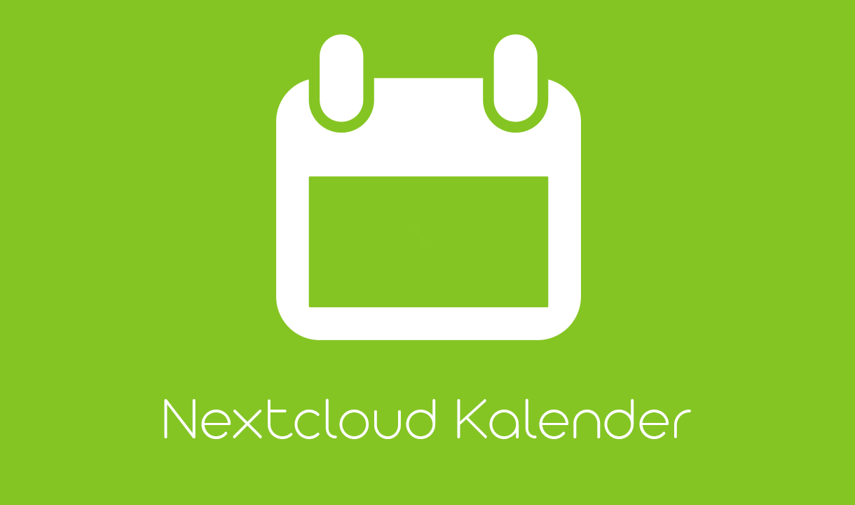 Logo Nextcloud Kalender auf THM-grünem Hintergrund