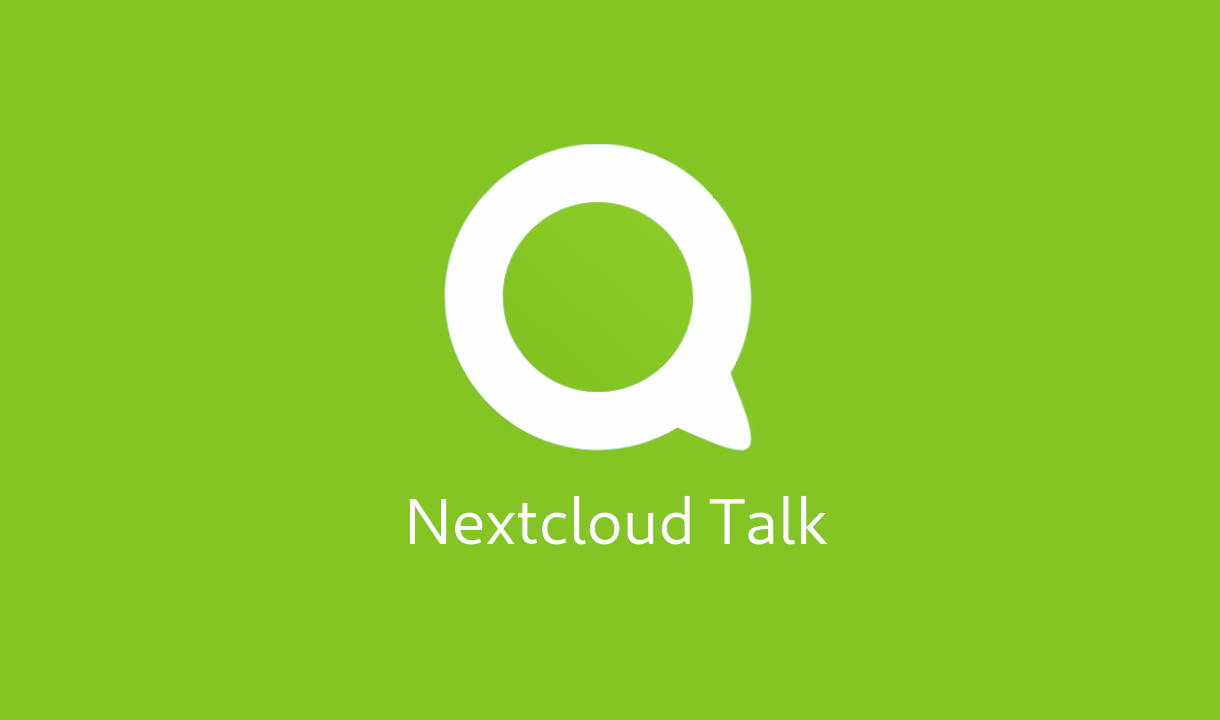 Logo von Nextcloud Talk auf THM-grünem Hintergrund